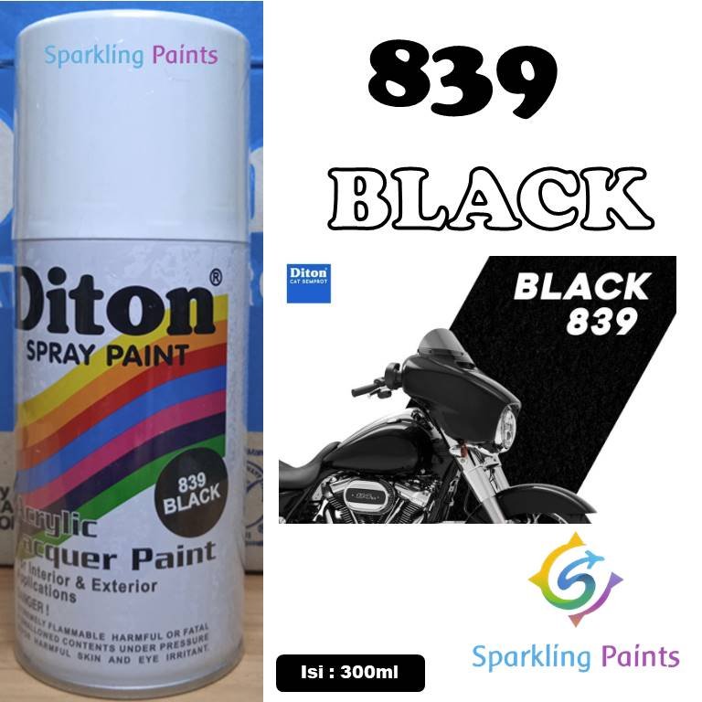 DITON - BLACK 839 HITAM GLOSSY - 300ML