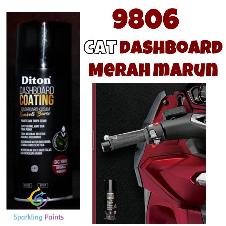 DITON PREMIUM - DASHBOARD COATING 9806 ORIGINAL MAROON 400ML