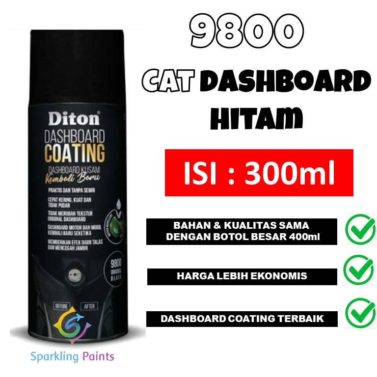 DITON PREMIUM - DASHBOARD COATING 9800 ORIGINAL BLACK 300ML